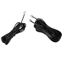2Pcs RJ11 6P4C Telephone Cable Cord ADSL Modem, 3 Meters & 10 Meters