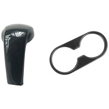 Gear Shift Knob Cover Trim with Central Console Water Cup Holder Panel Cover Trim for CX-3 17-18,2 3 6 CX-5