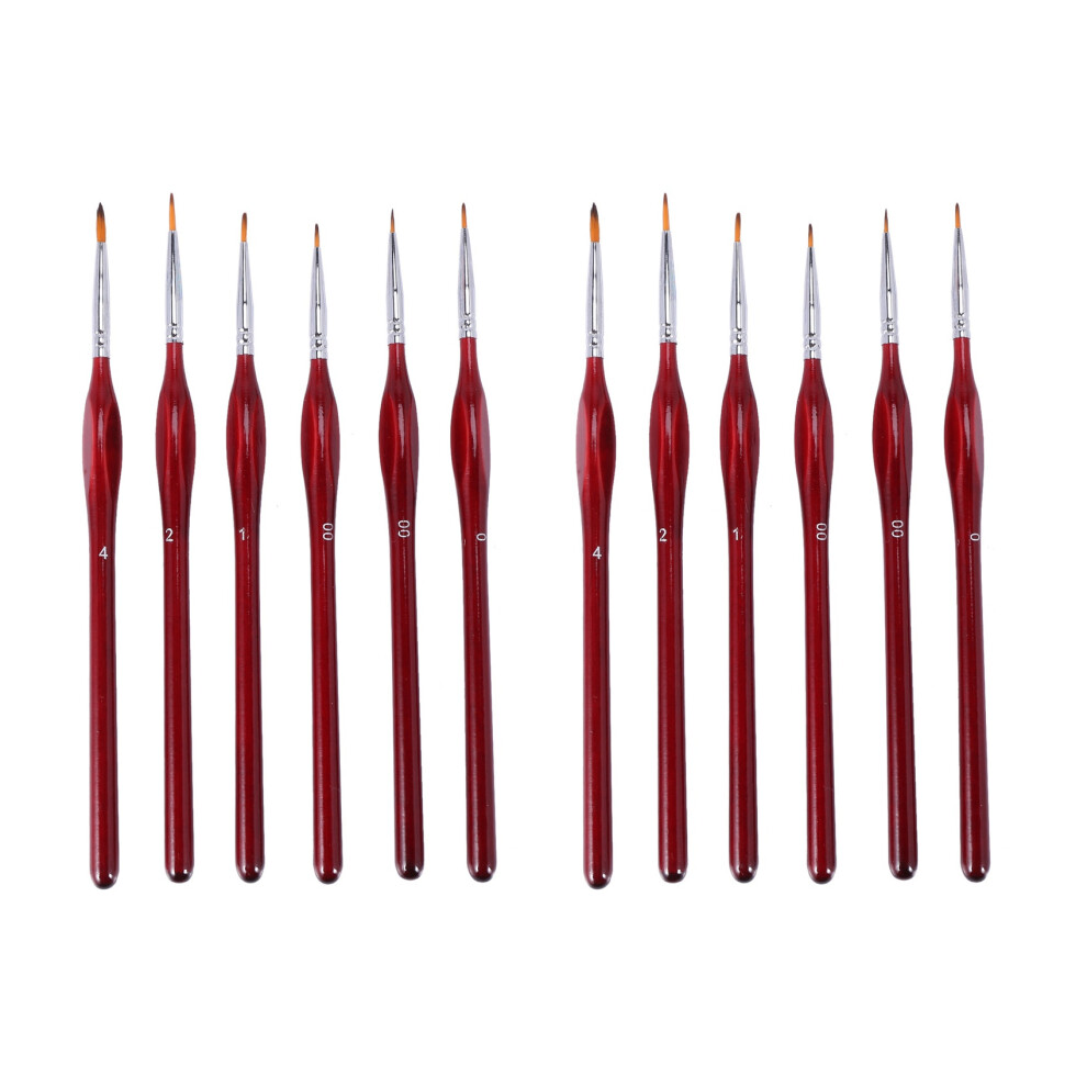12-Piece Fine Paintbrushes - Detail Paint Brush Set - For Acrylic, Watercolor, Oil 6033693498186