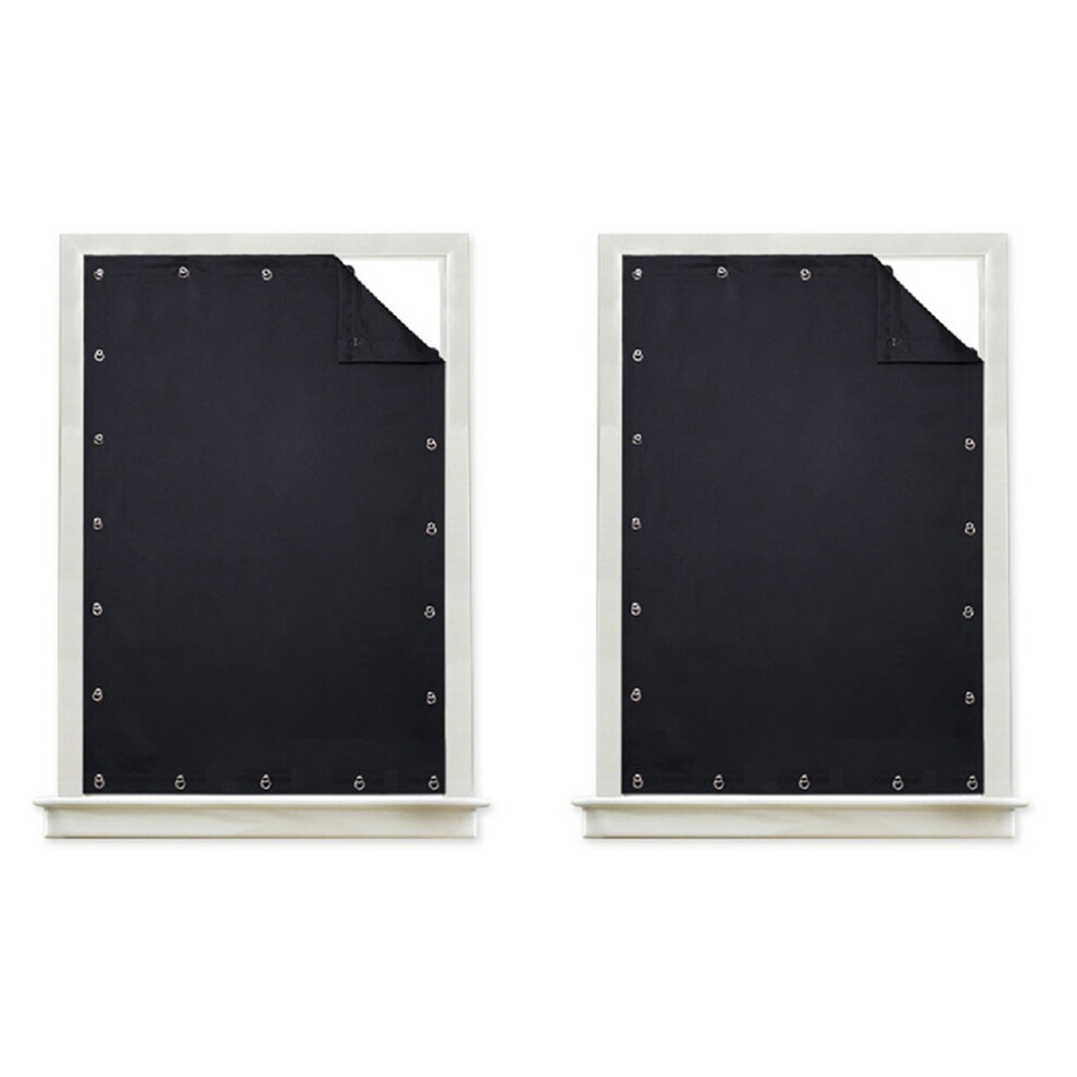 2X Temporary Blackout Blind Curtain For Window Sucker Shade Drape Insulated Noise Reducing Panels For Storage Room