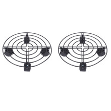 2X Innen Und Aussen Haushalt Gartengeraete Des Metall Pflanzen Blumentopfhalter Rades