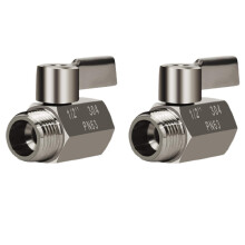 2X 304 Stainless Steel   Valve(1/2 Inch Female x Male) NPT Thread, Water Flow Regulator  Control Valve