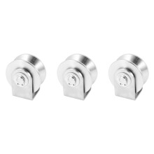 3X 2 Inch V Type Pulley Roller 304 Stainless Steel Sliding Gate Roller Wheel Bearing for Material Handling and Moving