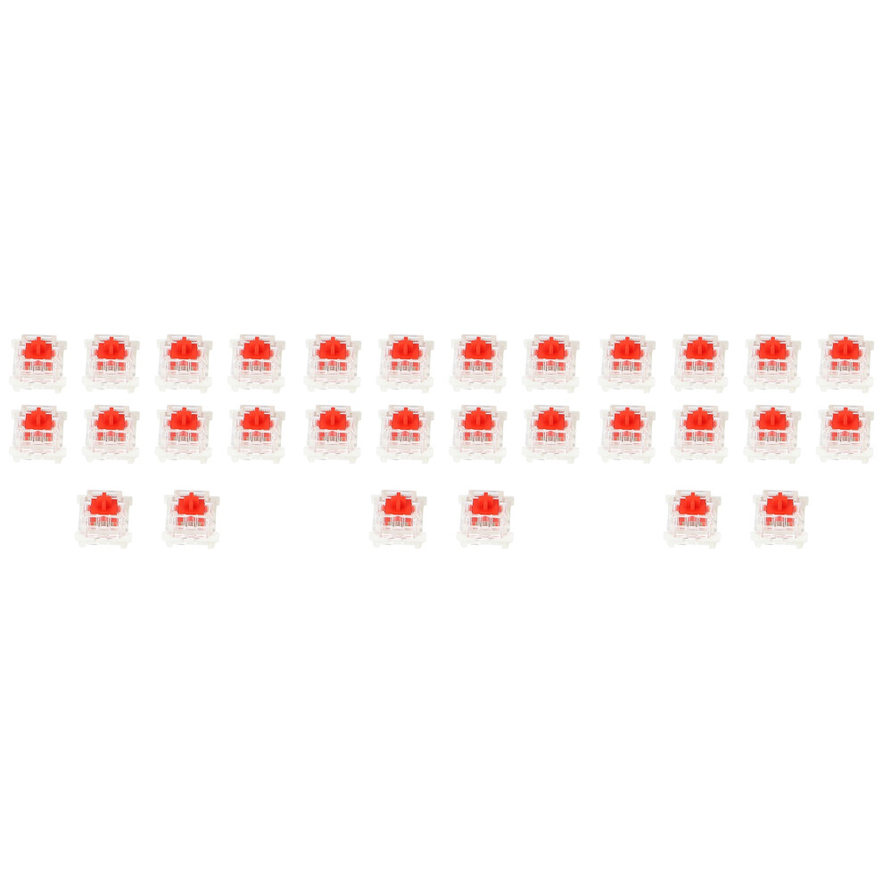 30Pcs Plastic For 3 Pin Mx Rgb Mechanical Keyboard Replacement Red 4711607493923