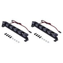 2X RC Car Light Bar Kit 6 LEDs Body Shell Roof Lights for 1/10 RC Crawler Car Truck Accessories