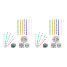 32 Piezas Mandala Herramientas de Puntear para Pintar Rocas Kit de Plantillas de Mandala Bola Stylus Escultura de Arcilla Herramientas de Talla