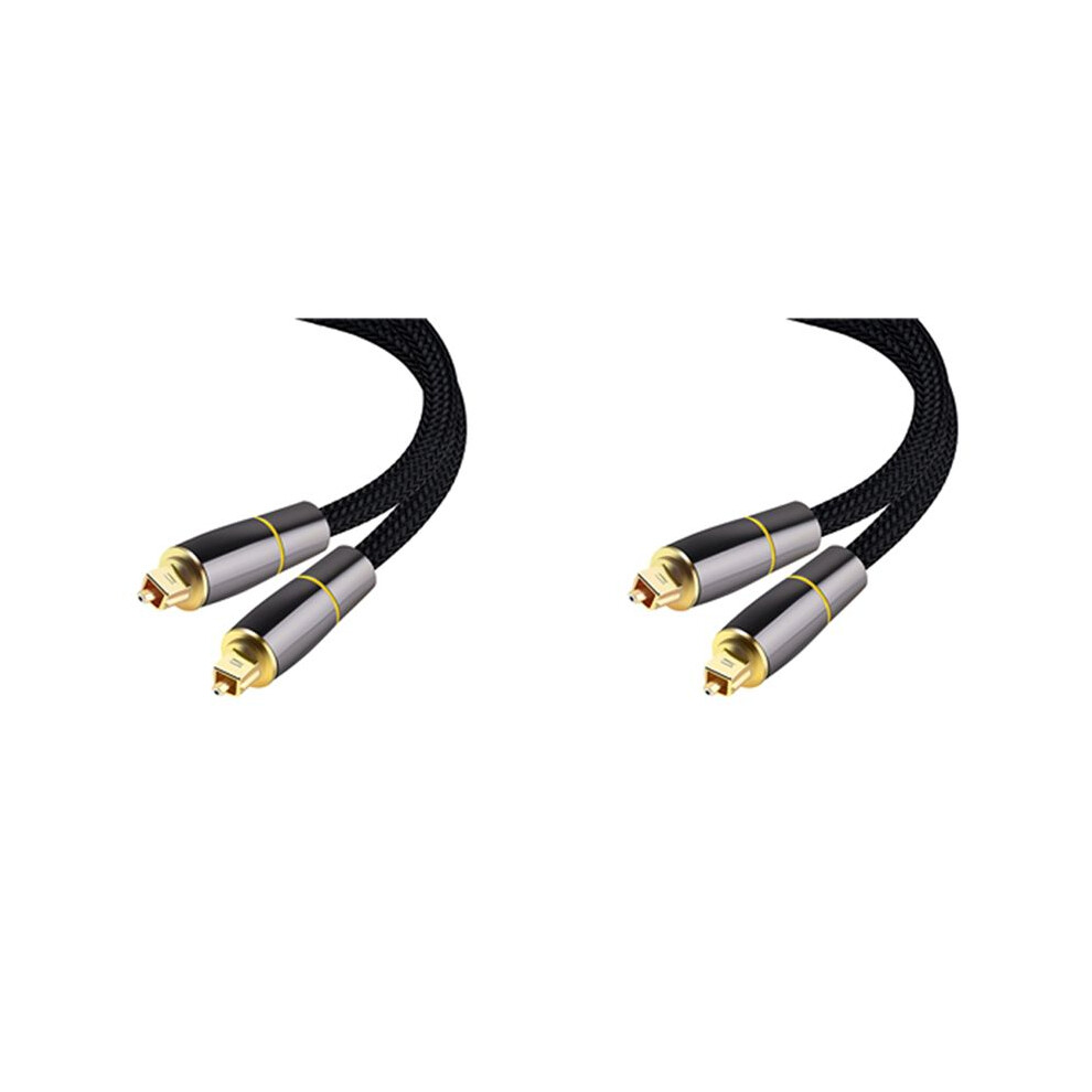 2X Hifi 5.1 Digital Spdif Fiber Toslink Optical Audio Cable 1M For Tv Box Ps4 Speaker Wire Soundbar Amplifier Subwoofer 4713878373485