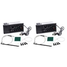 2X 4-Band EQ Equalizer Piezo Pickup voor EQ-7545R Pre-Amp Akoestische Gitaar Voorversterker Versterker Tuner
