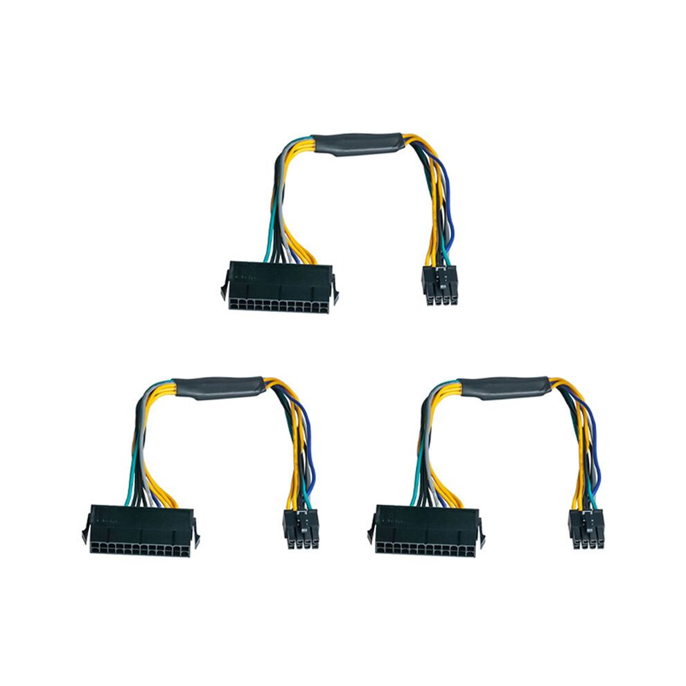 3X 24 Pin To 8 Pin Atx Psu Power Adapter Cable For Optiplex 3020 7020 9020 Precision T1700 12-Inch(30Cm) 4713744105080