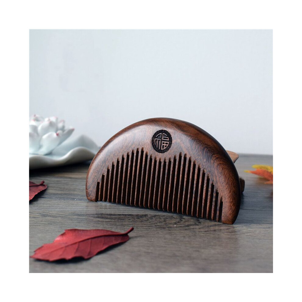 2X Hair Care Comb Anti-Static Handmade Natural Wood Wooden Carved Sandalwood Combs Pocket Comb Massage Comb Hair Comb