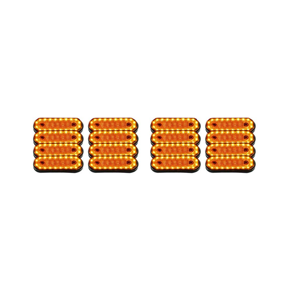 16Pcs Markerings Side 20Led 24V Trusk Lamp Pickup Truck Side Lights For Truck Amber/Light 4713011236189