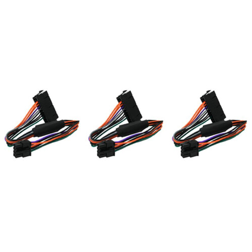 3X Cabo Adaptador de Alimentação ATX PSU de 24 Pinos para 8 Pinos Compatível com  Optiplex 3020 7020 9020 Precision T1700 12 Polegadas (30 cm)