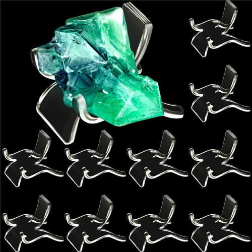 100 Pieces Acrylic Display Holder Clear Plastic Display Easel Stands Acrylic Display Easel Holders 1