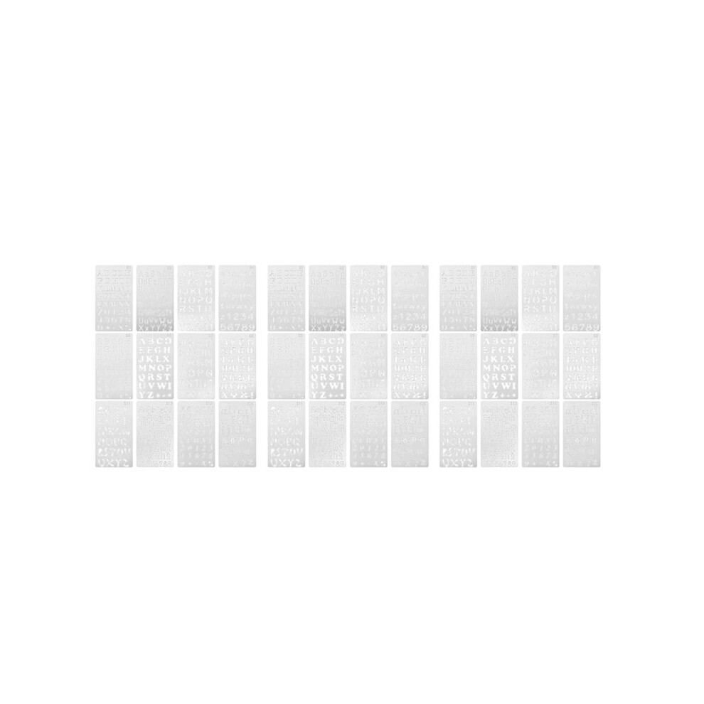 36 Pcs Alphabet Stencils Reusable Letter Painting Stencils Plastic Diy Drawing Spraying Scale Templates 6032374928219