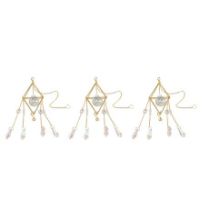 3X Crystal Sun Catcher, Rainbow Prism, Window Sun Catcher, Vergulde Hemelse Suncatcher, Boho Sun & Moon met Kristallen