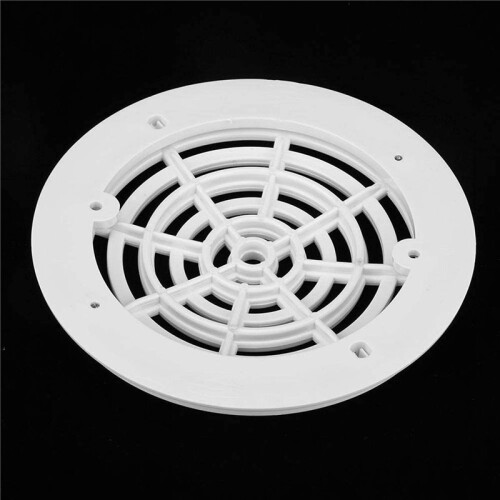 2pcs 8Inch Pool Main Drain Cover the Top Grate Bottom Mounting Plates White Replacement Pool Drain Cover 2