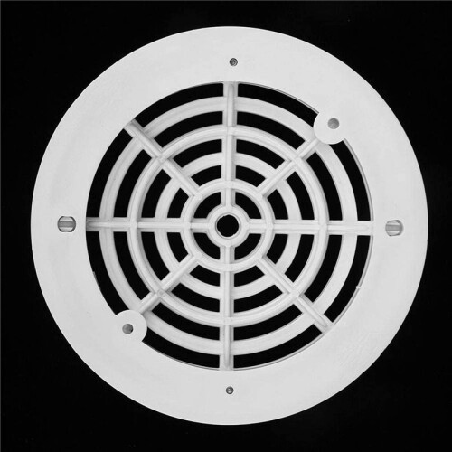 2pcs 8Inch Pool Main Drain Cover the Top Grate Bottom Mounting Plates White Replacement Pool Drain Cover 1