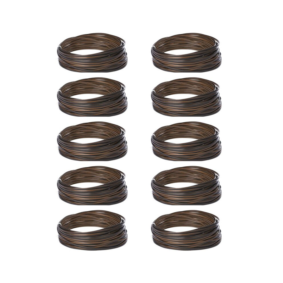 10X Coffee Gradient Flat Synthetic Rattan Weaving Material Plastic Rattan For Knit And Repair Chair Table Storage Basket 4712487192159