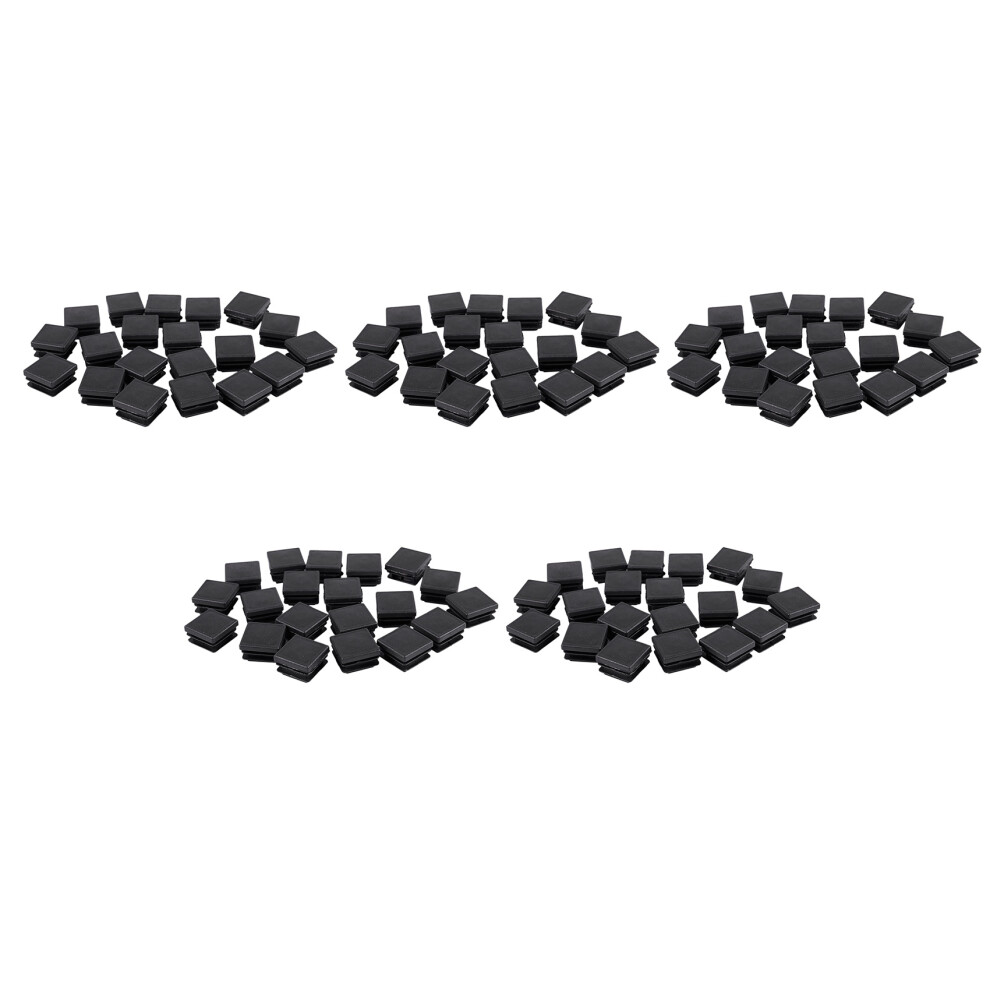 100 Pcs Plastic Square Blanking End Caps Tube Inserts 25Mm X 25Mm 4711052431112