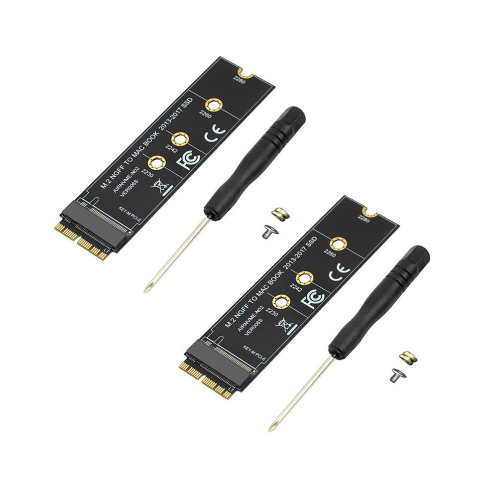 2X M.2 Nvme Ssd Convert Adapter Card For Pro Retina 2013-2017 Nvme/Ahci Ssd Kit For A1465 A1466 A1398 A1502 4713509505360