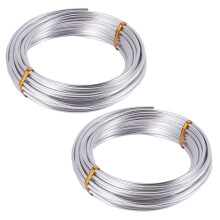 2X 3Mm Aluminiumdraht 10M Silberdraht für die Schmuckherstellung Tonmodellierung Bonsai und Modell
