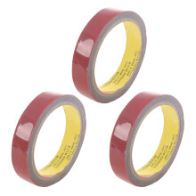 3X  Forte Rotolo Di Nastro Adesivo In Schiuma Super Double Sided Permanente Per Auto Veicolo, Rosso 20Mm X