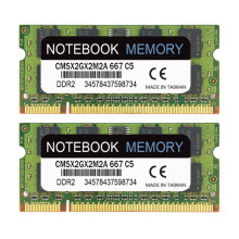 2X 2 Go de MéMoire SODIMM pour Ordinateur Portable DDR2 667 MHz PC2-5300 DDR2 667 (240 Broches), Modules de MéMoire