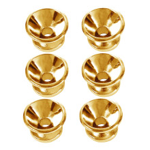 6 X Elektrische Akustikgitarre Bassgurt Knopfschraube Verschlussstifte Pegs Pads HotFarbe: Golden
