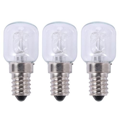 3X E14 High Temperature Bulb 500 Degrees 25W Halogen Bubble Oven Bulb E14 250V 25W Quartz Bulb