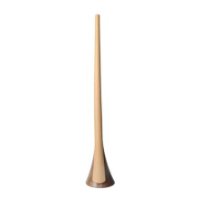 Extra Langer Schuhlöffel mit Holzmaserung, Ergonomischer Griff für Ältere Menschen und Schwangere, Selbsttragender Schuhlöffel, Gelb