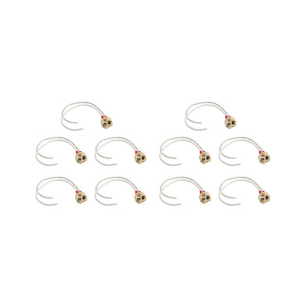 10X Mr16/Gu5.3 Socket Halogen Led Bulb Holder Base Ceramic Cable Main Wire Connector 6032617331332