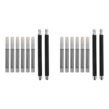 4 Stück 5,6 mm Minen Halter Automatischer Mechanischer Druckbleistift mit Spitzer und Kohle Minen Mine, 12 Stück Zusätzliche Minen Minen