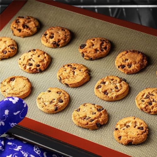 3PCS Silicone Baking Mat Reusable Baking Mat Non-Stick for Baking Oven Baking Sheet for Making Cookies Macaroons Gray 2