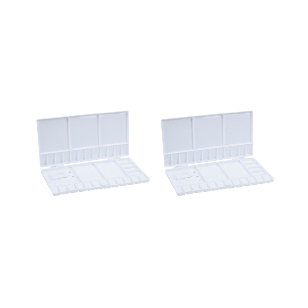 White 2X Art Paint Tray Artist Oil Watercolor Plastic Palette 33 Grids Large Size