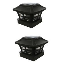 2X Solar Pfosten Kappe Lichter Draussen Pfosten Solar Lichter LED Birnen Zaun Pfosten Lichter für 4X4 Zoll Holz Pfosten Warm Weiß