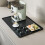 Tapete de Silicone para Café 15,75 X 23,6 Polegadas Tapete para Bar de Café com Tapete Removível para Secagem de Pratos Bordas Elevadas À Prova de 6