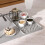 Tapete de Silicone para Café 15,75 X 23,6 Polegadas Tapete para Bar de Café com Tapete Removível para Secagem de Pratos Bordas Elevadas À Prova de 4