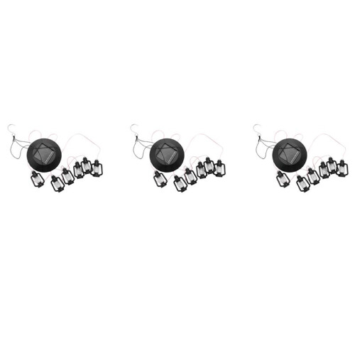 3X Changing Solar Powered Lanterns Wind Chime Wind Mobile LED Light, Gzero Spiral Spinner Windchime Portable Chime