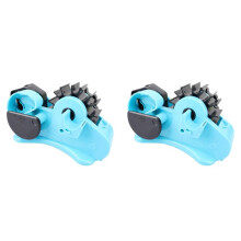 2X Multiple Roll Cut Heat Tape Dispenser Sublimation voor Heat Transfer Tape,Tape Dispenser met 1 Inch en 3 Inch Core Blauw
