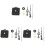 3X Mouvement des Machines Quartz Heures Secondes Compte À Rebours Noir 1