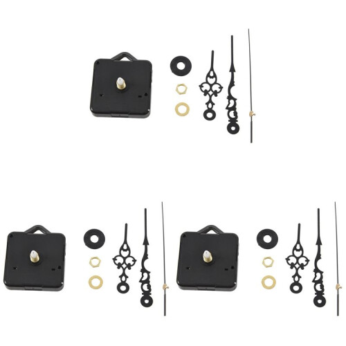 3X Mouvement des Machines Quartz Heures Secondes Compte À Rebours Noir
