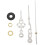 3X Mouvement des Machines Quartz Heures Secondes Compte À Rebours Noir 10