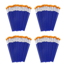 400 Stücke Flache Pinsel, Kleine Pinsel Bulk für Detail Malerei,Nylon Haar Bürsten Acryl Öl Aquarell Fine Art Malerei für