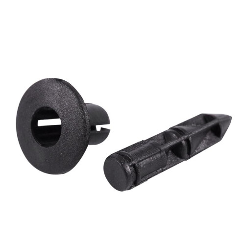400Pcs Car Molding Door  5mm Hole Plastic Rivets Fixing Black. 1