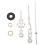 4X Mouvement Des Machines Quartz Heures Secondes Compte À Rebours Noir 10