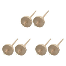 6-Delige Drop-Spindel voor Het Spinnen van Wolgaren Spin-Top Whorl Drop-Spil met de Hand Gesneden Houten Gereedschap voor Beginners