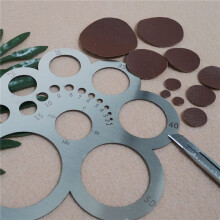 2X Leather Cutting Tool Corner Cutter Circle Drawing Template Metal Ruler for Leathercraft Woodworking Sewing DIY