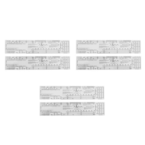 3X Essential EKG Lineal PocketAutod Im Englisch