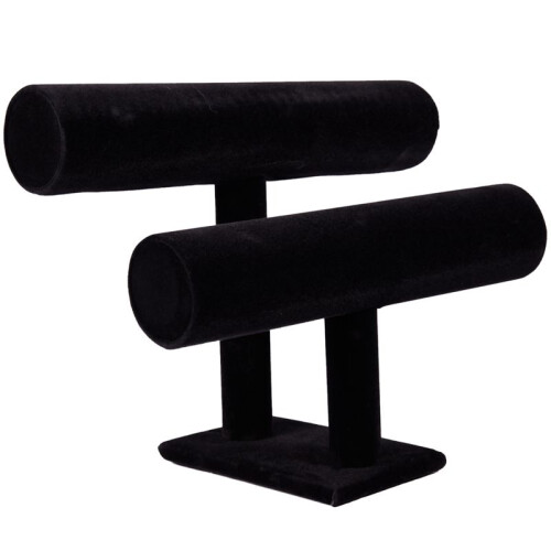 3X 2-Tier Armreif Display Halter T-Bar Stand Schwarz