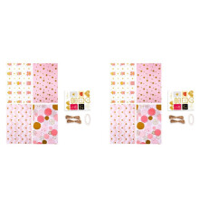 2X Roségold Geburtstagsgeschenkpapier für Mädchen, Gefaltete Bögen für Party, Hochzeit, Valentinstag, Alle Gelegenheiten